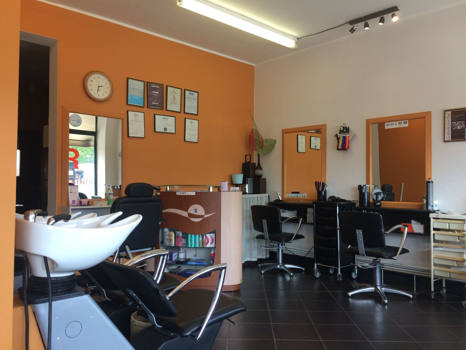 Inside the salon